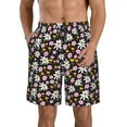 thumbnail image 1 of Naloa Daisies Flowers Men's Beach Shorts, Surfing shorts, Swim trunks, Quick Dry Swim Trunks for Surfing Beach Fun - Small, 1 of 9