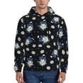 thumbnail image 1 of Naloa Daisies Flowers Men's Casual Hooded Collar Drawstring Hoodies Pullover Sweatshirts Casual Long Sleeve Shirts-4X-Large, 1 of 7
