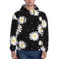 thumbnail image 1 of Naloa Daisies Flowers Men's Casual Hooded Collar Drawstring Hoodies Pullover Sweatshirts Casual Long Sleeve Shirts-Small, 1 of 7