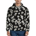 thumbnail image 1 of Naloa Daisies Flowers Men's Casual Hooded Collar Drawstring Hoodies Pullover Sweatshirts Casual Long Sleeve Shirts-Small, 1 of 7