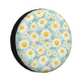 thumbnail image 1 of Naloa Daisies Flowers PVC Leather Spare Tire Wheel Cover for Car Truck SUV Camper Trailer Universal Fit many size14 inch, 1 of 6