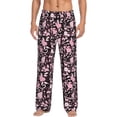 thumbnail image 1 of Naloa Daisies Flowers Pajama Pants Men, PJ Bottoms, Sleep & Lounge Pants-Small, 1 of 6