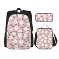 thumbnail image 1 of Naloa Daisies Flowers Print Large Capacity Backpack Lunch Bag Pencil Case Combination 3 Piece Set for Student, 1 of 8