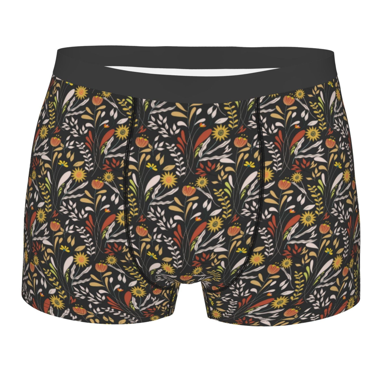 Naloa Daisies Flowers Print Mens Underwear - Boxers for Men, Classic ...