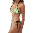 thumbnail image 1 of Naloa Daisies Flowers Print Women Halter Bikini Set ,Two Piece Triangle Swimsuit,Tie Bathing Suit,Sexy Triangle Two Piece Swimwear, 1 of 5