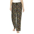 thumbnail image 1 of Naloa Daisies Flowers Print Women’s Ultra-Soft Comfy Pajama Lounge Pants with Pockets & Drawstring, 1 of 8