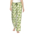 thumbnail image 1 of Naloa Daisies Flowers Print Women’s Ultra-Soft Comfy Pajama Lounge Pants with Pockets & Drawstring, 1 of 8