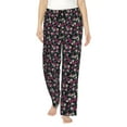 thumbnail image 1 of Naloa Daisies Flowers Print Women’s Ultra-Soft Comfy Pajama Lounge Pants with Pockets & Drawstring, 1 of 8