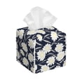 thumbnail image 1 of Naloa Daisies Flowers Tissue Box CoverLeather Tissue Holder Square Facial Tissue Case Facial Paper Organizer Dispenser for Bathroom, Vanity Countertop, Tabletop, Car, 1 of 8