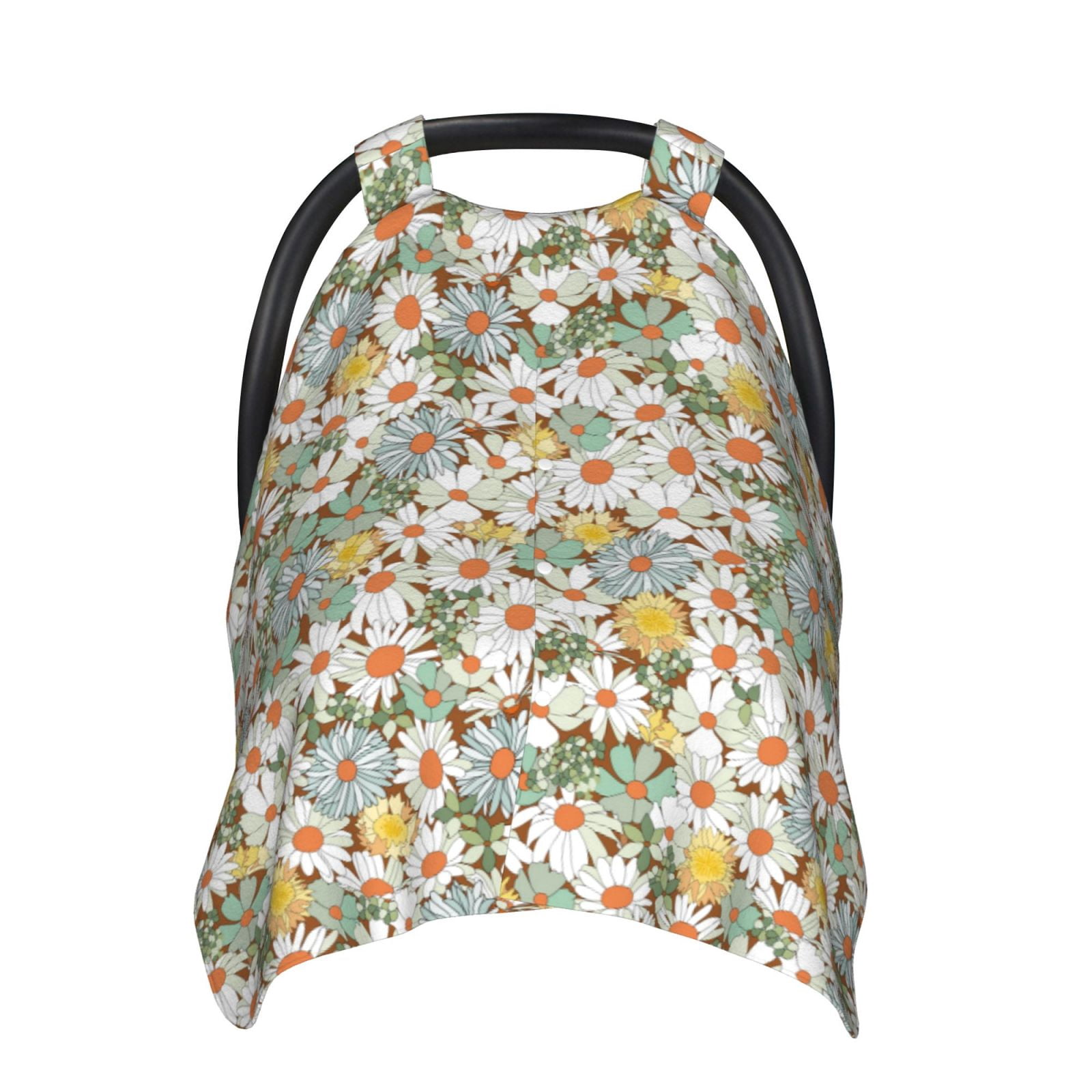 Naloa Daisy Baby Car Seat Cover, Breathable Baby Carrier Cover, Multiuse Baby Carrier Cover & Nursing Breastfeeding Cover