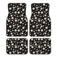 thumbnail image 1 of Naloa Daisy Car Foot Mat Set of 4 Pieces - Universal Floor Liner Neoprene Full Set Floor Mats for Cars Trucks SUV, 1 of 7