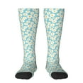 thumbnail image 1 of Naloa Daisy Floral A Thigh High Socks Extra Long Stretchy Sock Women Over Knee High Opaque Stocking Daily Wear, 1 of 6