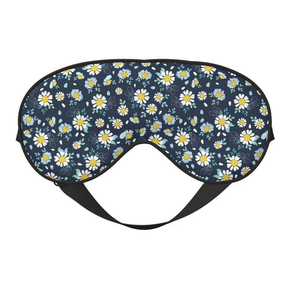 Naloa Daisy Floral B Print Sleep Mask for Sleeper, Light Blocking Sleeping Eye Mask for Women Men, Eye Shade with Adjustable Strap for Travel, Nap,Meditation