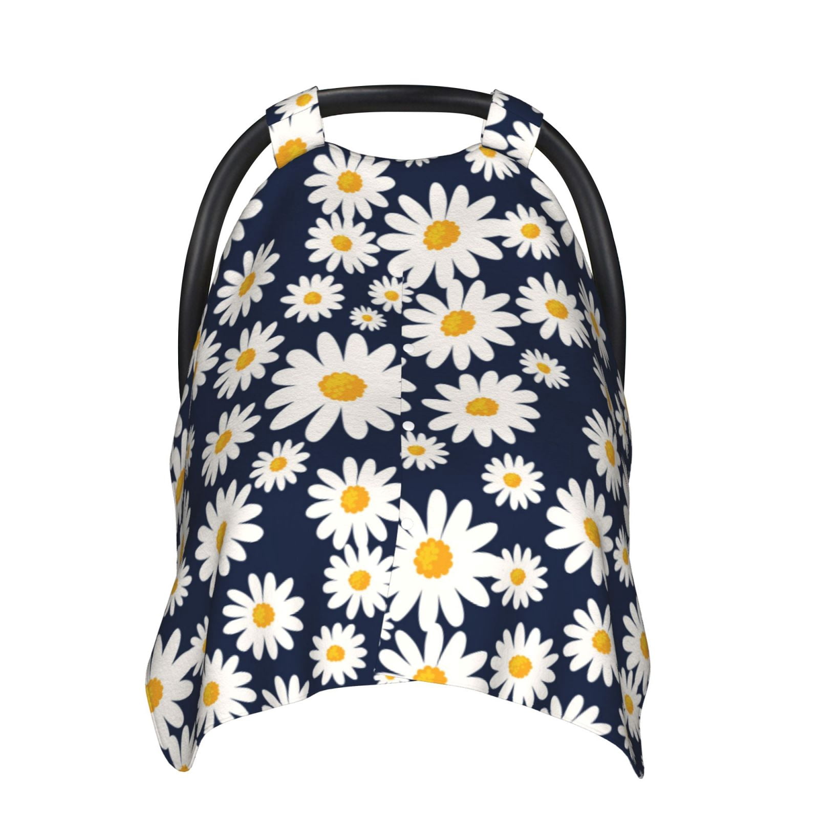 Naloa Daisy Floral Baby Car Seat Cover, Breathable Baby Carrier Cover, Multiuse Baby Carrier Cover & Nursing Breastfeeding Cover