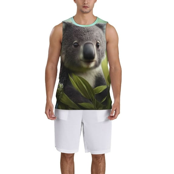 Naloa Daisy Koala Basketball Jersey Reversible Men's Mesh Athletic Sports Shirts Training Practice S-4XL3X-Large
