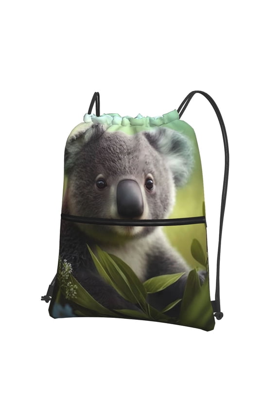 Daisy Koala Drawstring Backpack String Bag Cinch Water Resistant for Gym Shopping Sport Yoga