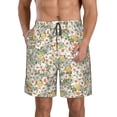 thumbnail image 1 of Naloa Daisy Men's Beach Shorts, Surfing shorts, Swim trunks, Quick Dry Swim Trunks for Surfing Beach Fun - 3X-Large, 1 of 9