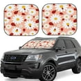thumbnail image 1 of Naloa Daisy and Ladybug 2 Piece Foldable Car Sun Shades, Car Windshield Sunshade, Front Window Sunshade for Car, Truck, SUV - Large, 1 of 7