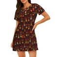 thumbnail image 1 of Naloa Dancing African Women1 Print Women Nightgowns,Womens Loungewear,Short Sleeve Sleepwear,Comfy Ladies Nightdress, 1 of 6