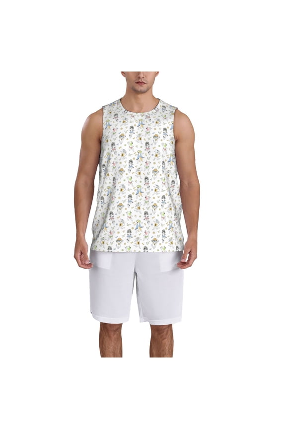 Dancing Dogs Basketball Jersey Reversible Men's Mesh Athletic Sports Shirts Training Practice S-4XL3X-Large