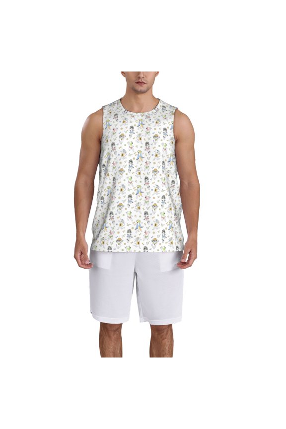 Dancing Dogs Basketball Jersey Reversible Men's Mesh Athletic Sports Shirts Training Practice S-4XL4X-Large