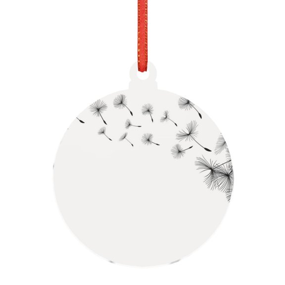 Naloa Dandelion Blowing In The Wind Acrylic Santa Tree Decorations Christmas Hanging Pendant for Christmas Winter New Year Party Hanging Decorations-Round Shape