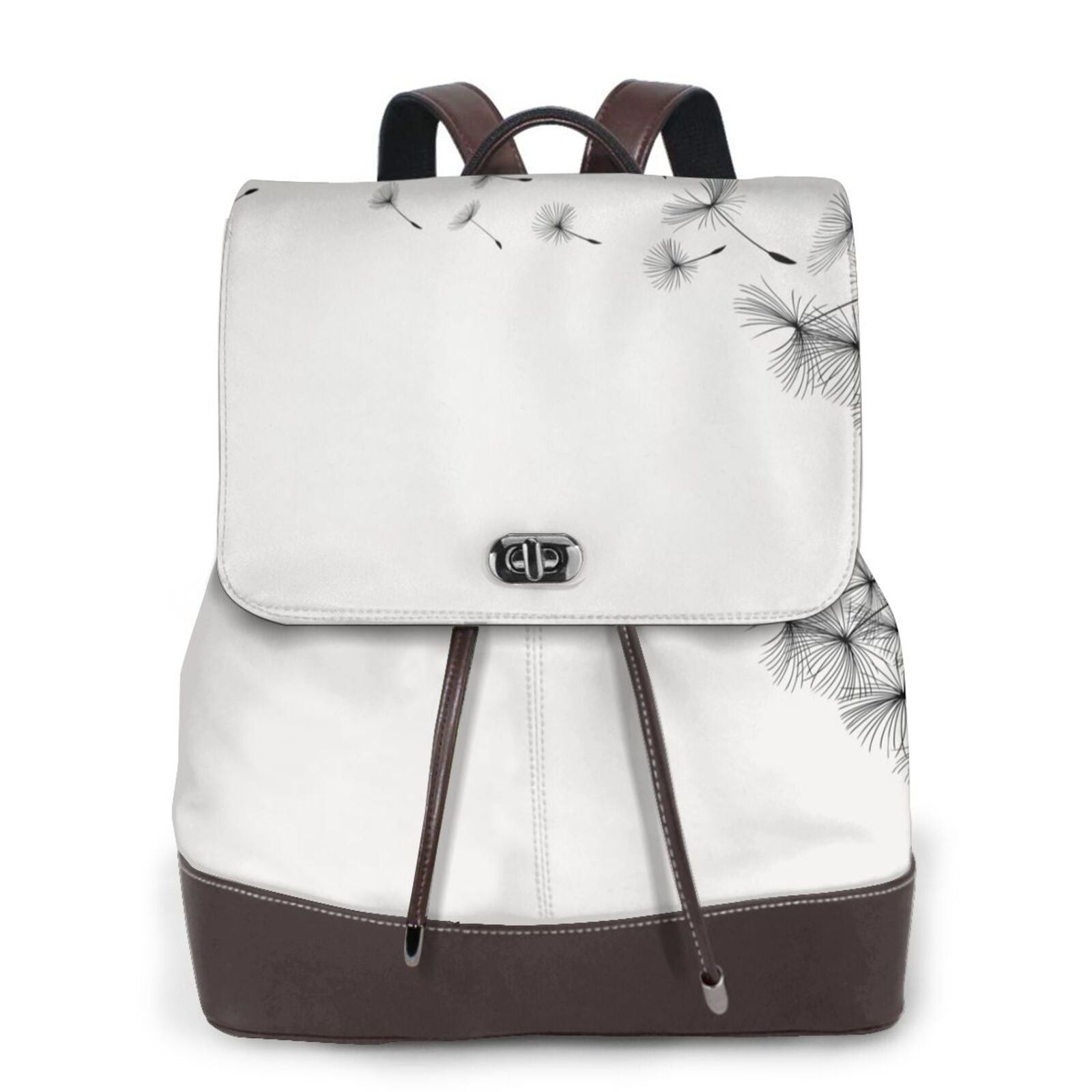 Dandelion Black Pattern Print Backpack main image 0