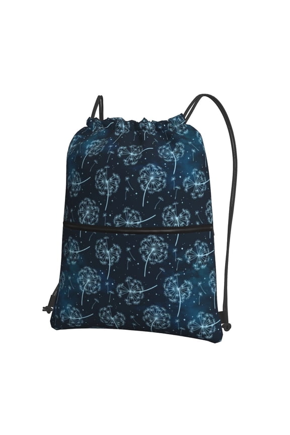 Dandelions Drawstring Backpack String Bag Cinch Water Resistant for Gym Shopping Sport Yoga