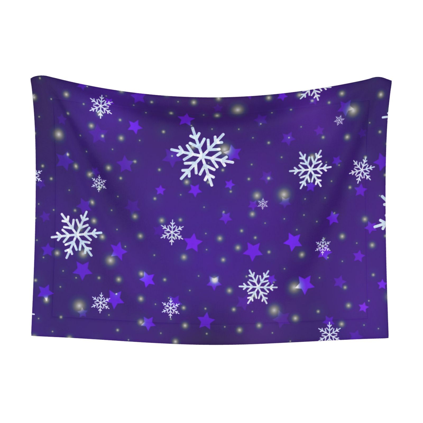Naloa Dark Purple Snowflakes Dog Blanket, 3 Sizes Cat Blanket for Indoor Cats Large Medium Small Dog Gifts-Large