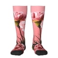 thumbnail image 1 of Naloa Delicate Pink Carnations A Knee Socks, High Socks Long Stretchy Sock Women Knee High Stocking, Long Socks for Women, 1 of 6
