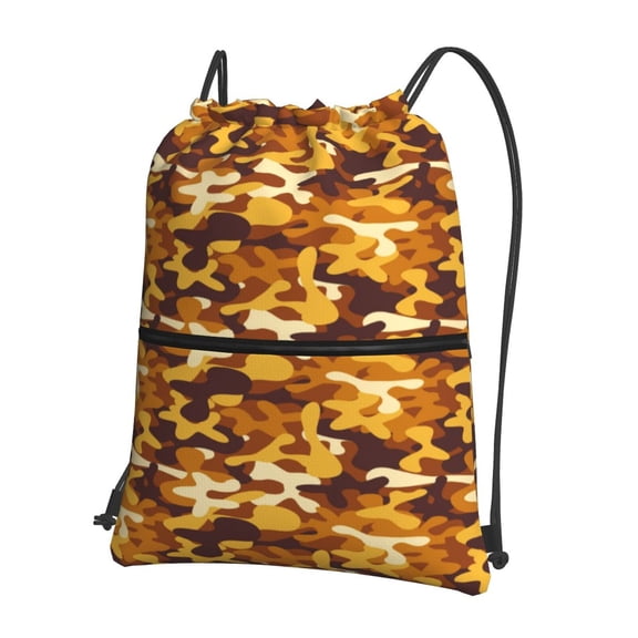 Naloa Desert Camouflage Drawstring Backpack String Bag Cinch Water Resistant for Gym Shopping Sport Yoga