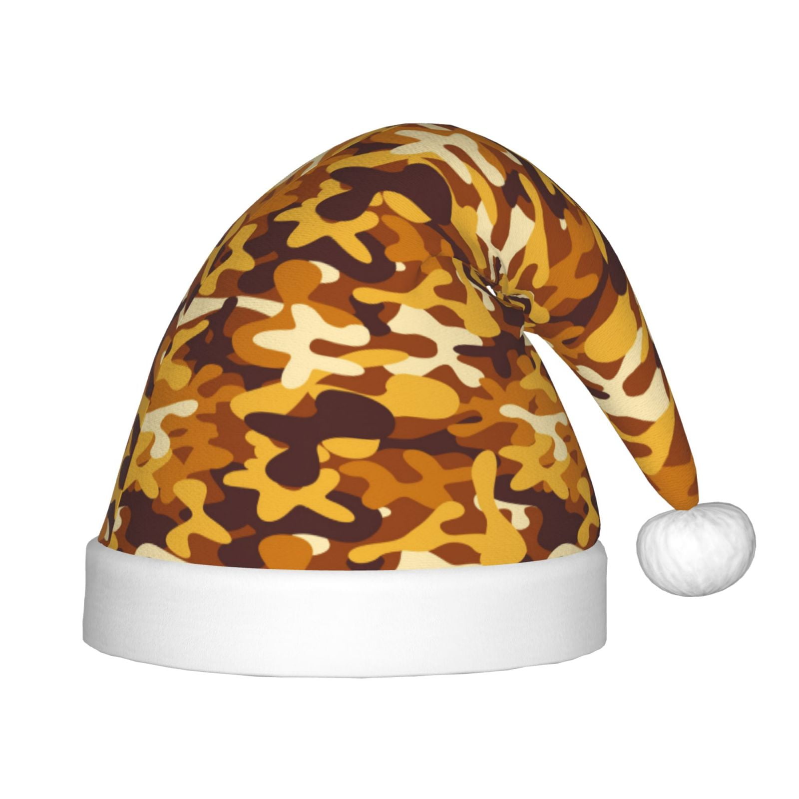 Naloa Desert Camouflage Santa Hat for Kids Baby Christmas Hats,Girls Boys Toddler Plush Xmas Holiday Hat,Luxury Santa Claus Hat