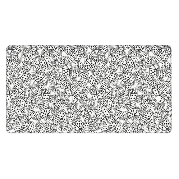 Naloa Dice Cubes Gaming Mouse Pad Large Mouse Mat Long Extended Desk Pad Non-Slip Rubber Mice Pads Stitched Edges Thin Pad (16x29.5 Inch)