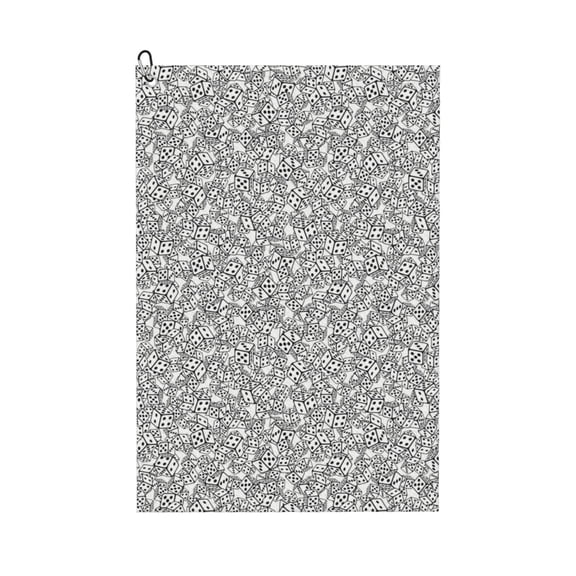 Naloa Dice Cubes Golf Towel Golf Gift for Men and Women Golf Towel with Carabiner Clip to Quickly Remove Mud, Dirt and Sweat