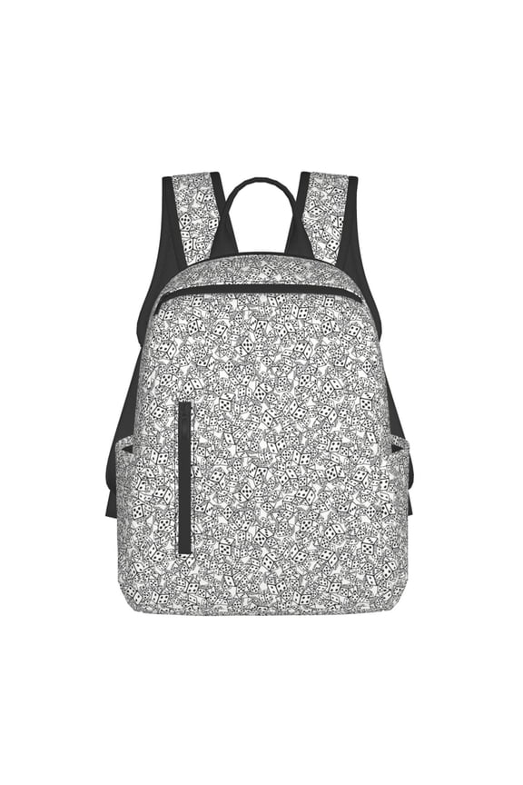 Dice Cubes Print Lightweight DayBackpack Suitable for school, work, shopping, travel, etc.
