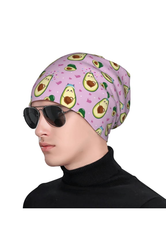 Different Avocados Soft Beanie Hat, Knit Beanie Daily Beanie in Fine Knit for Women Men Winter Travel, Outdoor