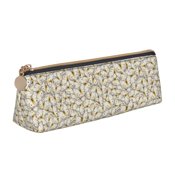 Naloa Different Butterflys Print Leather Pencil Case - Portable Big Capacity Pencil Pouch Organizer Bag Stationery Bag for Work & Office Pencil Pen Case