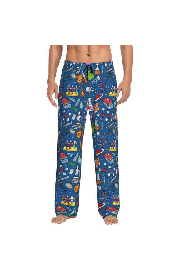 Different Chemical Things Pajama Pants Men, PJ Bottoms, Sleep & Lounge Pants-Medium
