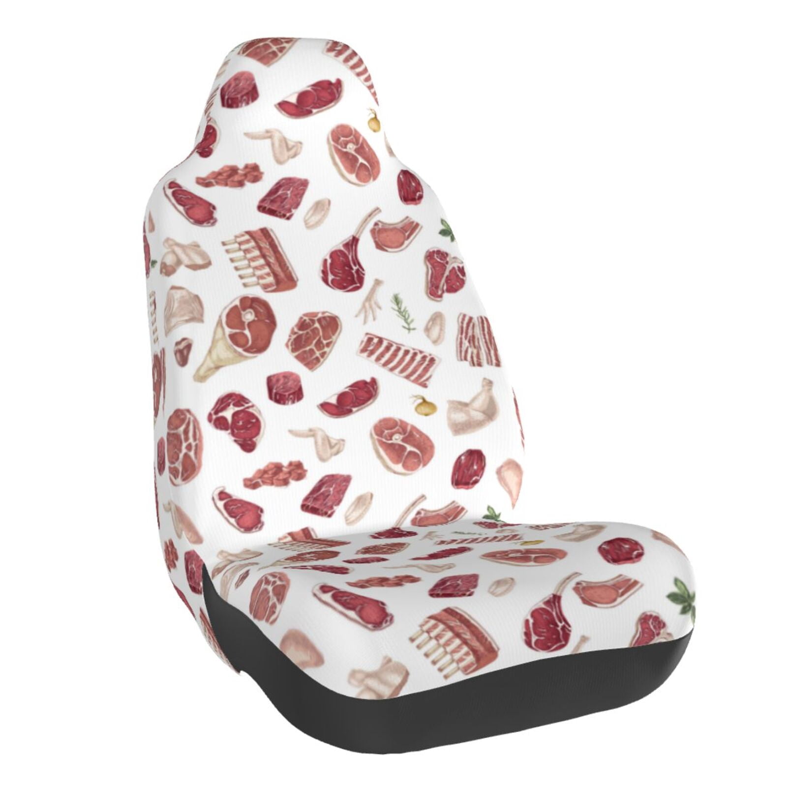 Naloa Different Meat Car Seat Covers Universal Front Seat Coves for Car Accessories ,Padded Car Covers for Automotive, SUV, Truck, and Van