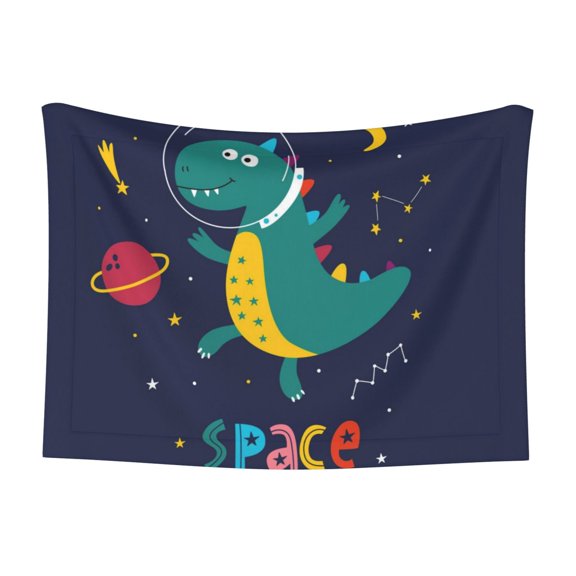 Naloa Dinosau Space Explorer Dog Blanket, 3 Sizes Cat Blanket for Indoor Cats Large Medium Small Dog Gifts-Small