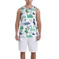 thumbnail image 1 of Naloa Dinosaur Basketball Jersey Reversible Men's Mesh Athletic Sports Shirts Training Practice S-4XLLarge, 1 of 6