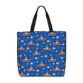 thumbnail image 1 of Naloa Dinosaur Driving Tote Bag for Women, Foldable Tote Bag With Zipper, Large Shoulder Bag, Top Handle Handbag for Travel, Work, Shopping, 1 of 1