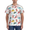 thumbnail image 1 of Naloa Dinosaur Men's T-Shirt Sport T-shirt Men's Basic Tee Casual Men's Shirt, Round Neck, Short Sleeves - Small, 1 of 5