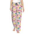 thumbnail image 1 of Naloa Dinosaur Print Women’s Ultra-Soft Comfy Pajama Lounge Pants with Pockets & Drawstring, 1 of 8
