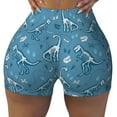 thumbnail image 1 of Naloa Dinosaur Skull Biker Shorts for Women Seamless Scrunch Short Women’s Yoga Shorts for Gym Running Sport Shorts - Large, 1 of 9