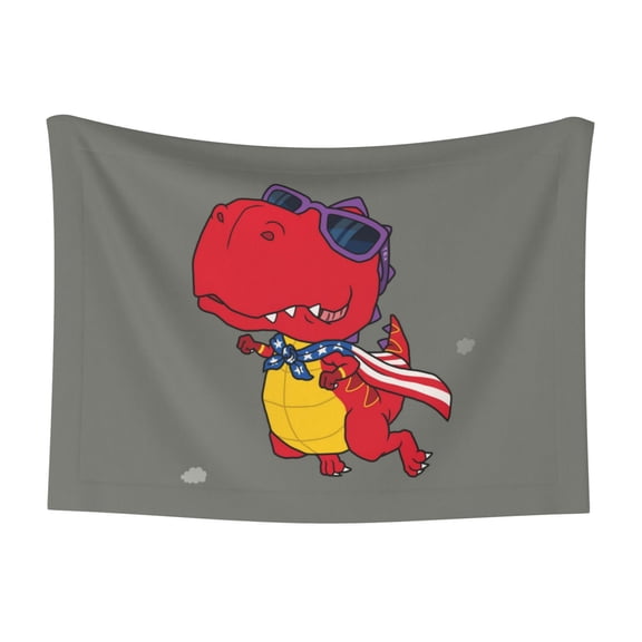 Naloa Dinosaur Super Hero Cartoon Dog Blanket, 3 Sizes Cat Blanket for Indoor Cats Large Medium Small Dog Gifts-Small