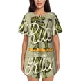 thumbnail image 1 of Naloa Dinosaur Women's Short-Sleeved Pajama Set, Loungewear, Summer pajamas, Breathable Cozy - 4X-Large, 1 of 9