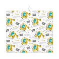 thumbnail image 1 of Naloa Dinosaur on Excavator Dish Drying Mat for Kitchen Counter, Heat Resistant Drainer Mats, Absorbent Draining Mat,Dish Rack Pad,16"x18", 1 of 8