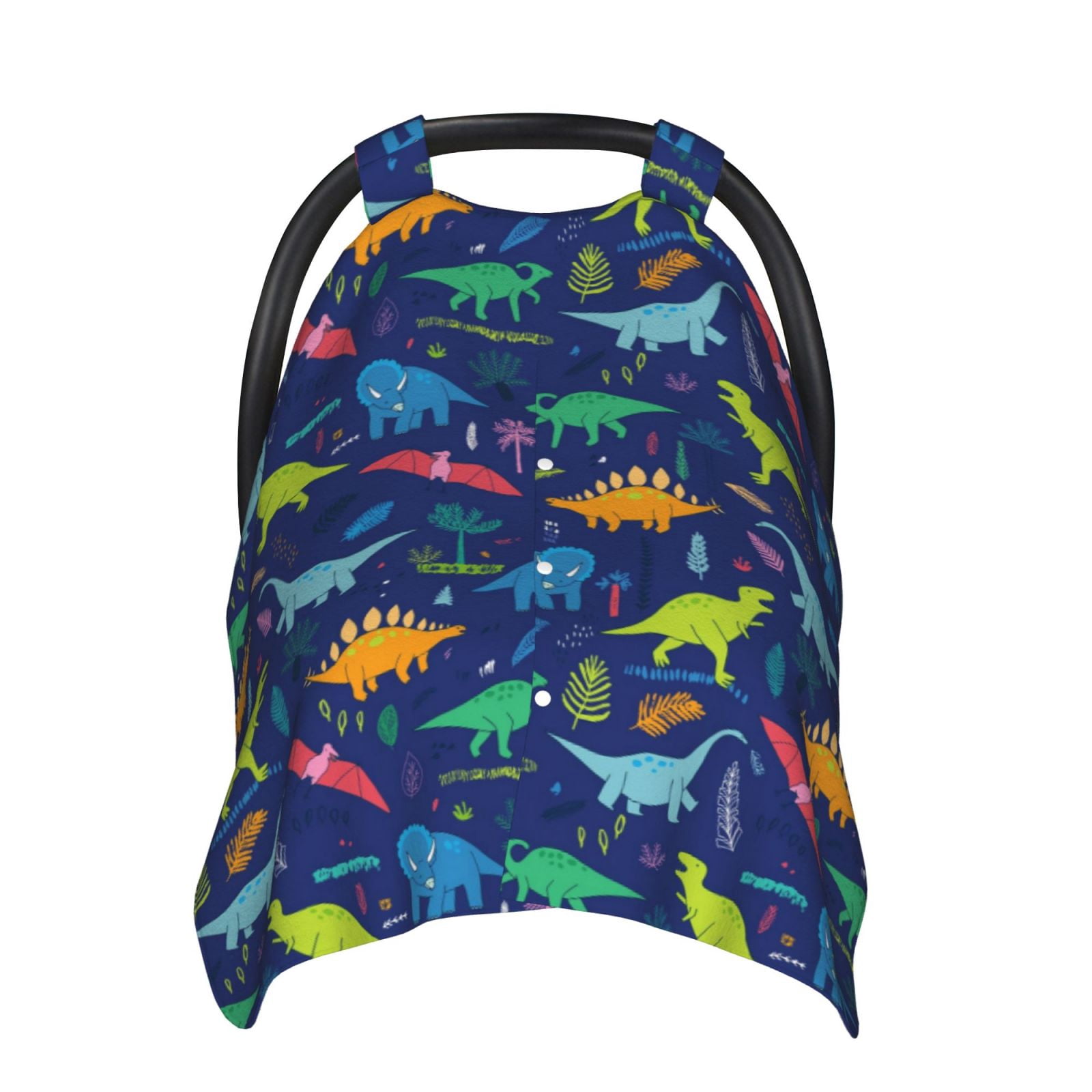 Naloa Dinosaurs Adventure Baby Car Seat Cover, Breathable Baby Carrier Cover, Multiuse Baby Carrier Cover & Nursing Breastfeeding Cover