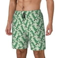 thumbnail image 1 of Naloa Dinosaurs on Roller Skater Print Men Swim Trunks with Compression Liner ,Board Shorts,Men's Swim Shorts with Drawstring and Elastic Waistband-X-Large, 1 of 6
